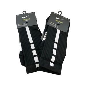 Nike Elite Crew Basketball Socks- Pack of 2 Men Sz 8-12